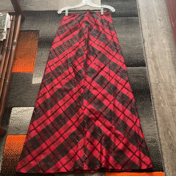 Chetta B Evening Vintage very long  beaded striped gorgeous long skirt Skirt 6🎄 - Picture 4 of 11